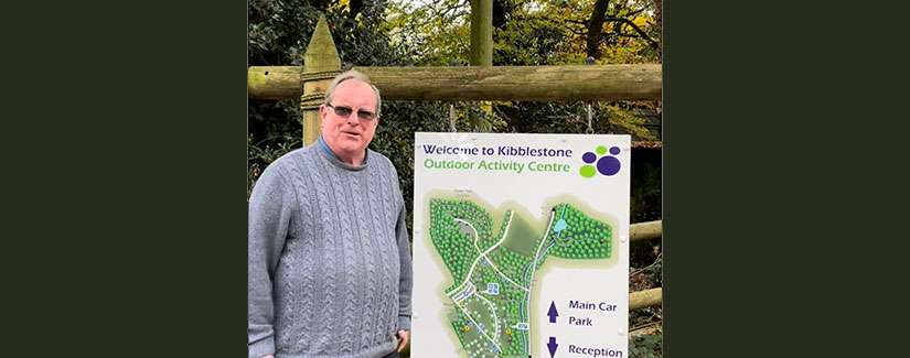 Standing next to map of Kibblestone
