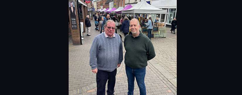 Leaders of Stone Food & Drink Festival standing in Stone town centre